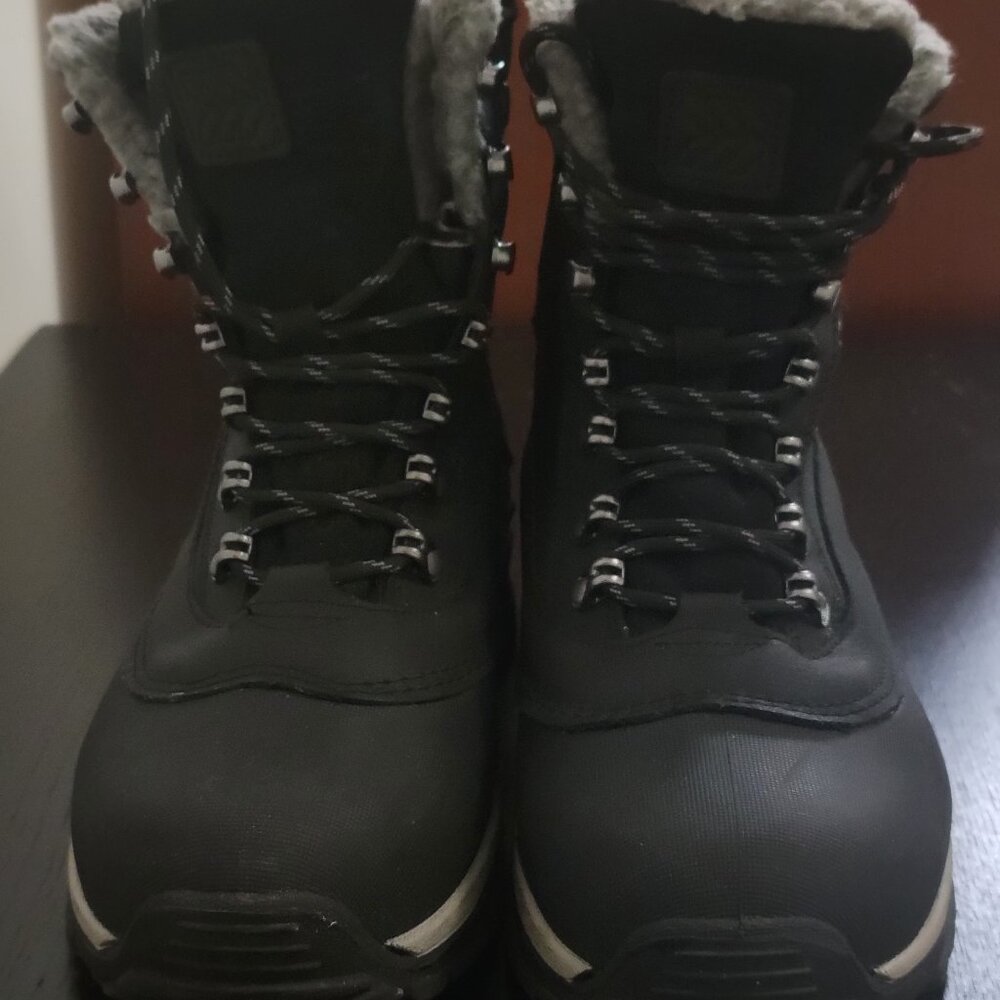 Thermolite  Ecomade Black Winter Snow Boots Leather Textile Men's Size 7